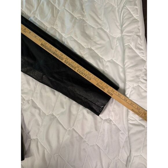 Vintage Phase Two Leather Jacket Mens Extra Large‎ Black Pockets Full Zip Lining - Picture 5 of 12